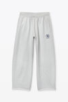 Alexander Wang light heather grey unisex logo oversized cotton terry sweatpants