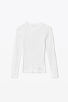 alexander wang 罗纹棉长袖 t 恤 white