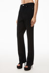 alexander wang fly 高腰堆叠牛仔裤 washed black