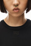 alexander wang 徽标装饰棉质紧身 t 恤 black