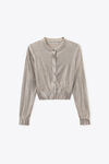 Alexander Wang champagne champagne crystal hotfix sheer cardigan