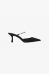 alexander wang delphine 65 徽标粘胶纤维系带穆勒鞋 black