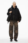 Alexander Wang black 徽标刺绣加大号棉质卫衣