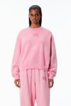 Alexander Wang washed lotus pink logo puff print sweatshirt