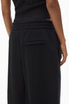 alexander wang puff logo sweatpant in structured terry black