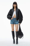 Alexander Wang vintage medium indigo shorty high-rise short in denim