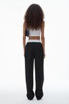 alexander wang pleated trouser in wool tailoring black