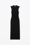 Alexander Wang black prestyled bodycon midi dress