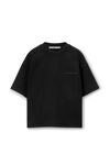 Alexander Wang black 棉质运动衫材质的蓬松标志超大t恤