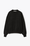 alexander wang pullover sweater in ribbed chenille black