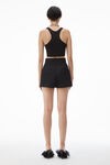 alexander wang 羊毛高腰精裁短裤 black