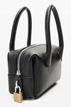 Alexander Wang black roux 黑色皮革小号手柄包