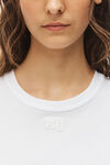 alexander wang puff logo shrunken tee in cotton jersey white