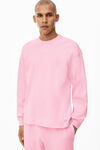 alexander wang 中性款棉质保暖华夫格长袖衫  light pink