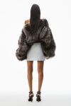 Alexander Wang light heather grey 饰经典棉质毛圈布迷你半身裙