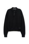 Alexander Wang black unisex black wool-blend henley pullover