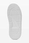 Alexander Wang optic white 徽标装饰发泡卵石纹皮革运动鞋