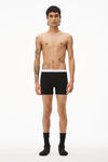 alexander wang boxer brief in ribbed jersey black