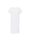 Alexander Wang white crystal hotfix short-sleeve loungewear minidress