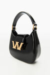 alexander wang w legacy micro hobo in leather black