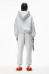 alexander wang 发泡徽标装饰硬挺毛圈布连帽衫 light heather grey