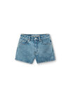 Alexander Wang vintage light indigo clear hotfix high-rise denim short