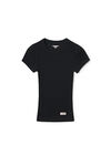 Alexander Wang black scoop neck ribbed cotton tee