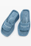 alexander wang taji 水洗牛仔布防水台凉鞋 vintage light indigo