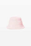 Alexander Wang light pink unisex distressed logo bucket hat