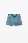 Alexander Wang vintage light indigo clear hotfix high-rise denim short