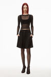 alexander wang 薄纱网眼长袖上衣 black