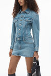 Alexander Wang vintage light indigo denim minidress in cotton