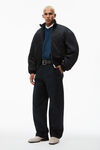Alexander Wang black 棉缎飞行员夹克