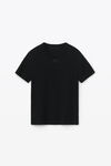 alexander wang 徽标装饰棉质紧身 t 恤 black