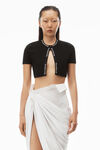 alexander wang 提花徽标装饰弹力针织开衫 black