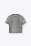 Alexander Wang heather grey grey wool-blend hotfix logo tee