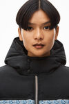 alexander wang 徽标提花牛仔布拼色夹棉夹克 deep blue