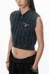 Alexander Wang washed black organic cotton vest