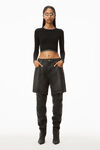 alexander wang 密织尼龙徽标饰边套头衫 black