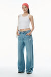 Alexander Wang vintage light indigo regen 5-pocket denim track pant