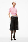 alexander wang short sleeve pullover in compact deboss prism pink