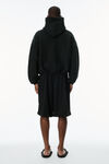 Alexander Wang black 厚实摇粒绒星星图案拉链连帽衫
