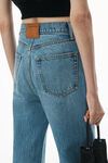 Alexander Wang vintage light indigo 压纹徽标装饰 ez 中腰牛仔裤