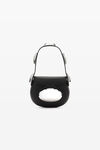 alexander wang 皮革小号圆顶单肩包 black