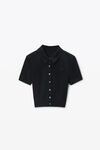 Alexander Wang black black logo-embroidered cardigan