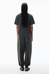 Alexander Wang faded black distressed logo cotton tee