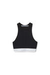 alexander wang 反光徽标装饰弹力针织文胸式上衣 black