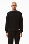 alexander wang 中性款棉质保暖华夫格长袖衫  black
