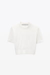 Alexander Wang soft white 白色透明珠烫钻圆领 t 恤