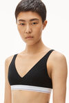 alexander wang 罗纹平纹布紧身胸衣 black